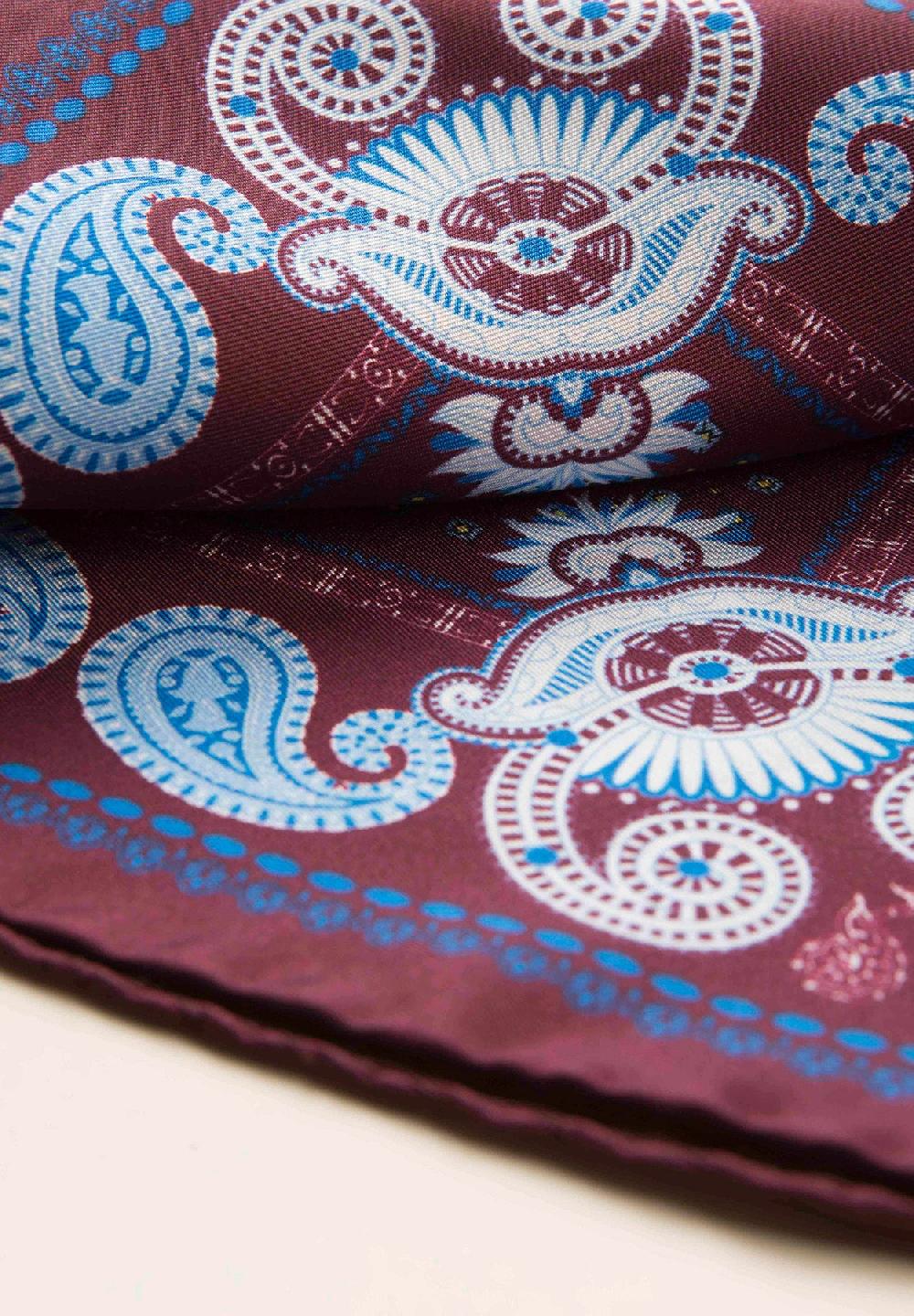 Angelico Pochette bordeaux azzurra fantasia cashmere seta I Più Venduti