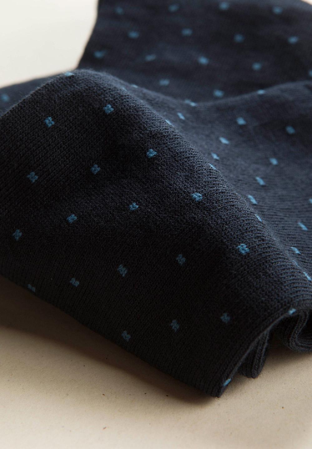 Angelico Calza blu scuro micro pois cotone stretch Affare Del Giorno