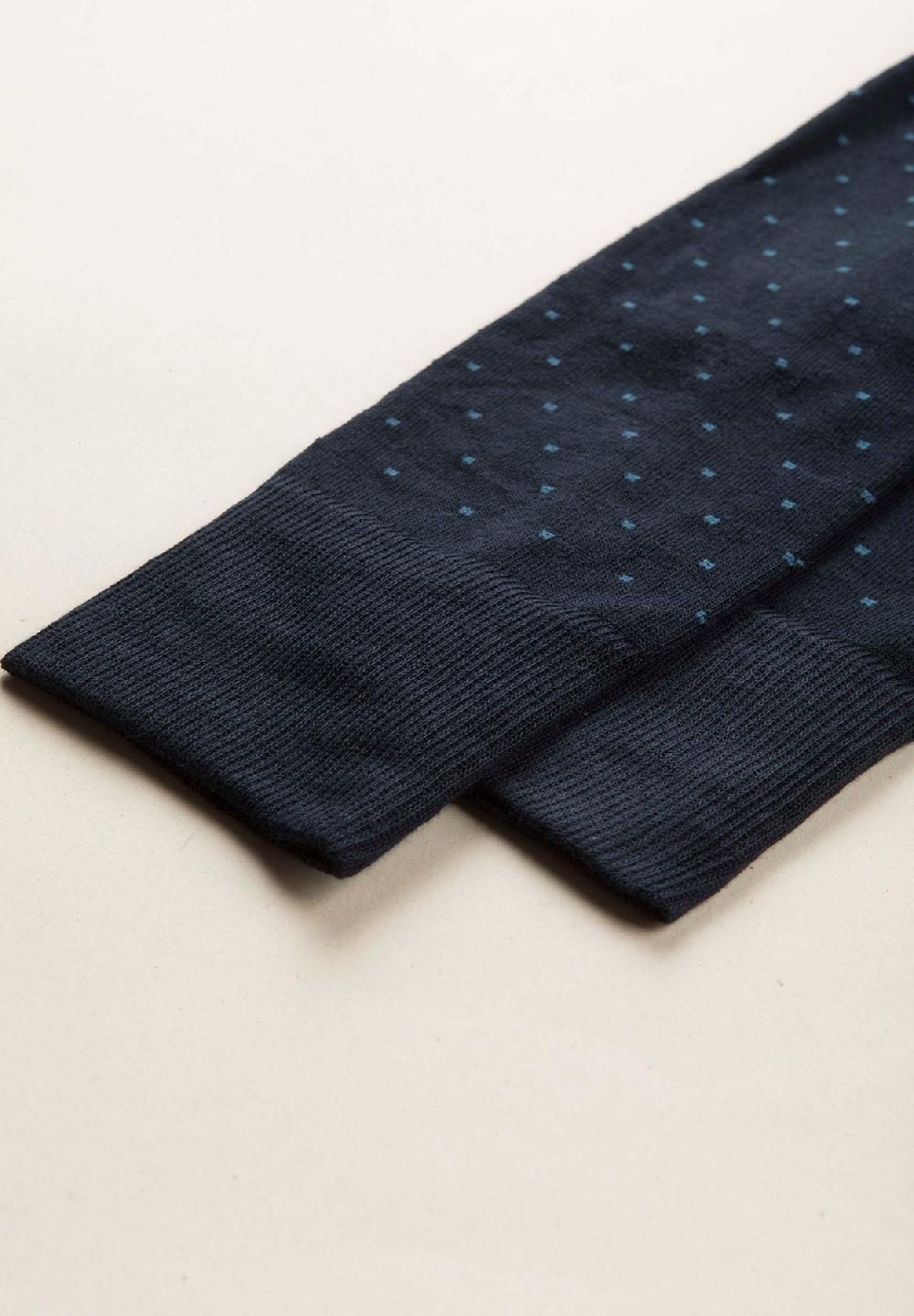 Angelico Calza blu scuro micro pois cotone stretch Affare Del Giorno
