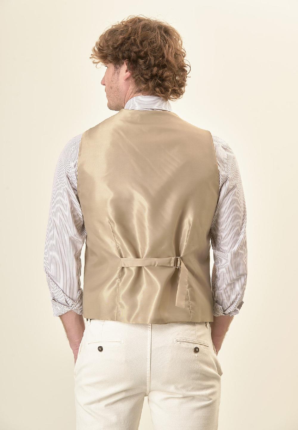 Angelico Gilet beige knickerbocker custom fit Offerta