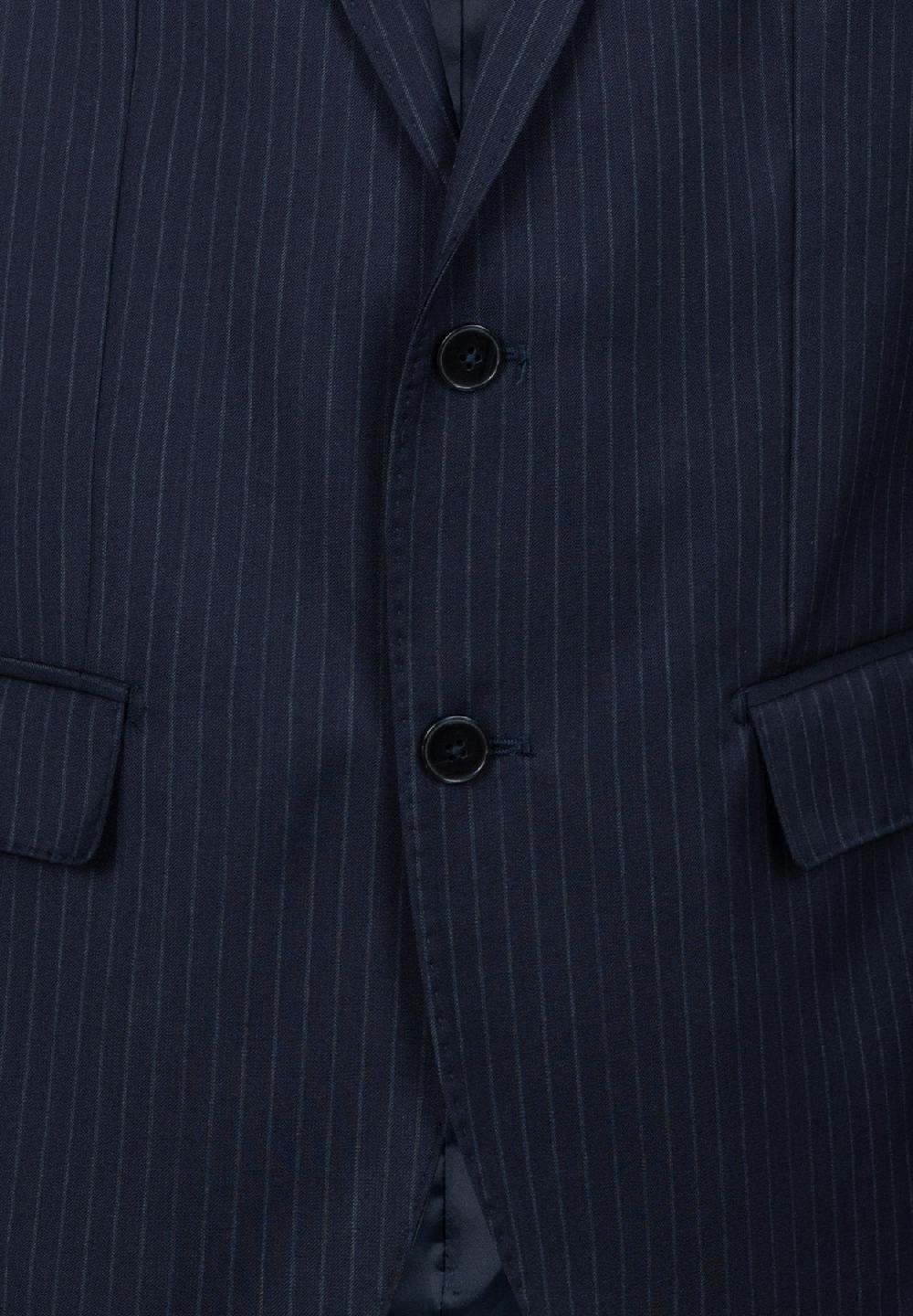Angelico Abito blu gessato lana vergine comfort fit Online
