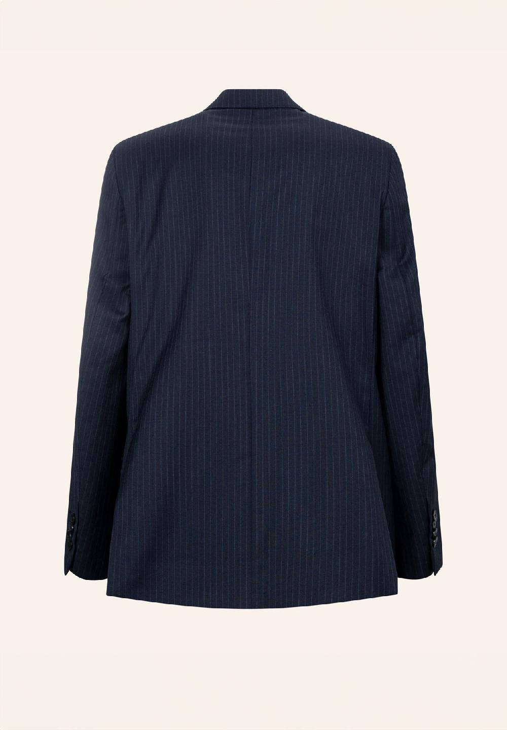 Angelico Abito blu gessato lana vergine comfort fit Online