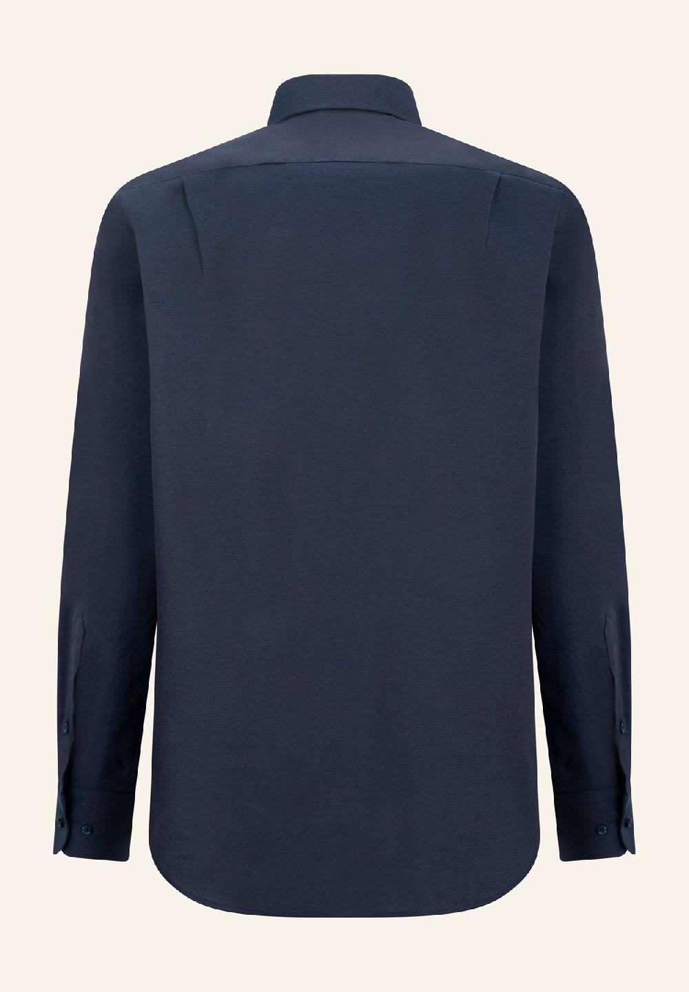 Angelico Camicia blu oxford cotone comfort fit Vendita Calda