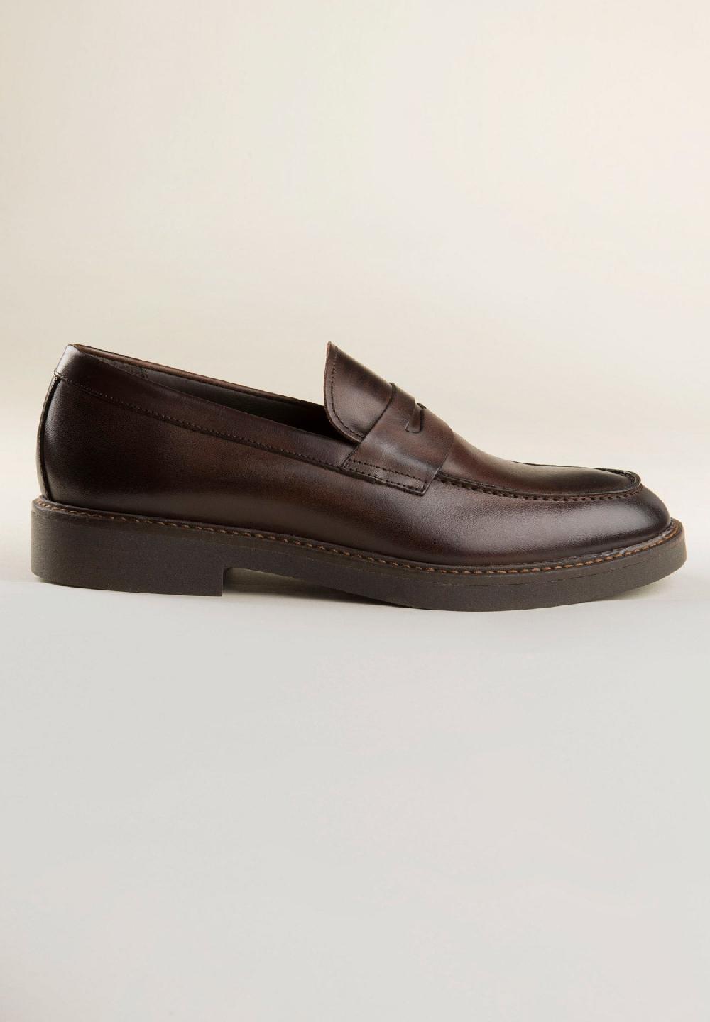 Angelico Mocassino marrone pelle Vendita Calda
