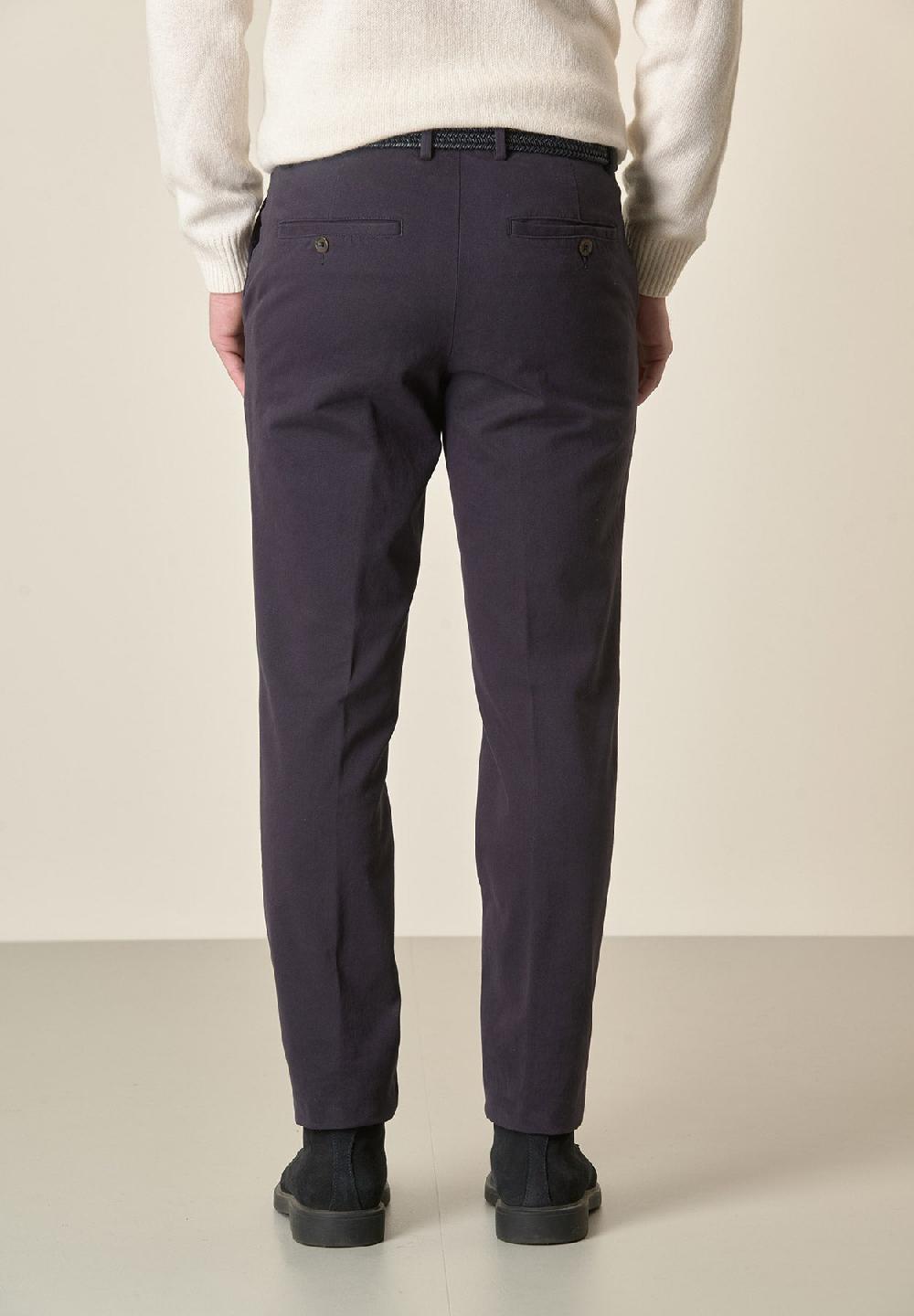 Angelico Pantalone blu sartoriale gabardina cotone regular fit Novità