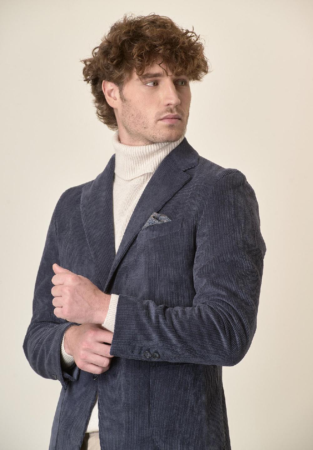 Angelico Giacca blu velluto Offerta